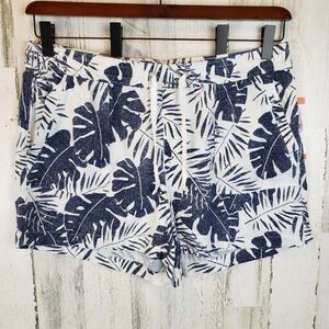 Nautica Linen Tropical Floral Shorts Sz XXL